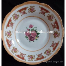 cheap hot sale cut-edge porcelain soup plate